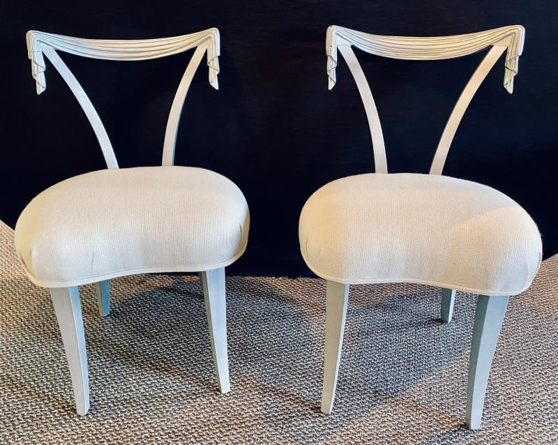 Pair of Dorothy Draper Grosfeld House Side Chairs, Mid-Century Modern - 2