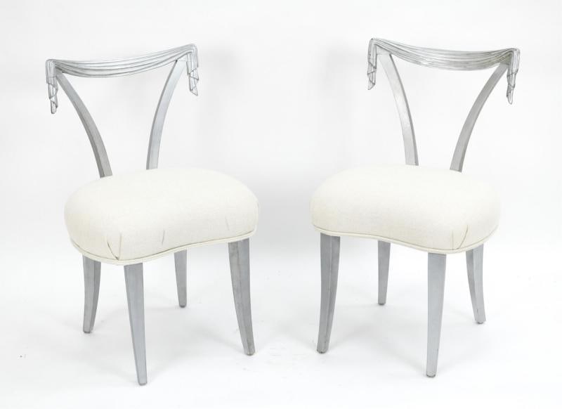 Pair of Dorothy Draper Grosfeld House Side Chairs, Mid-Century Modern - 3