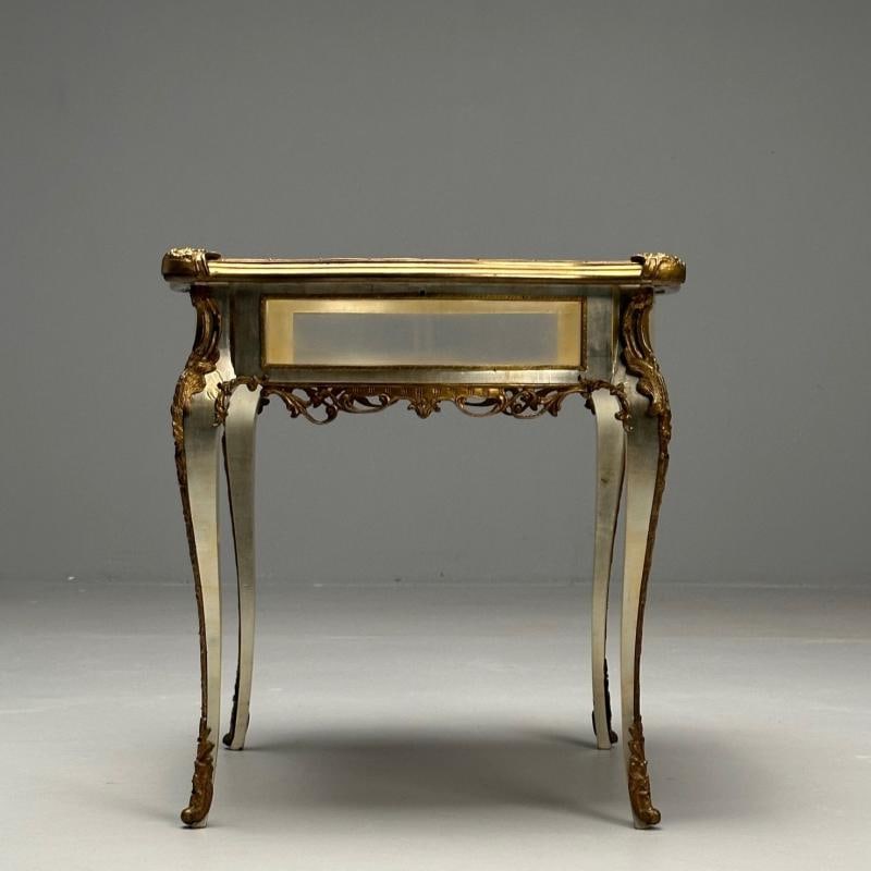 Louis XV, Jewelry Showcase, Vitrine Table, Walnut, Bronze, Gilt, 1920s - 3