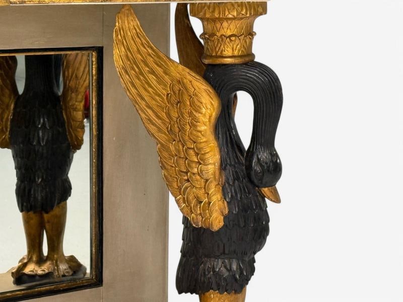 Maison Jansen attr., Hollywood Regency, Giltwood, Mirrored Console Table, 1940s - 9