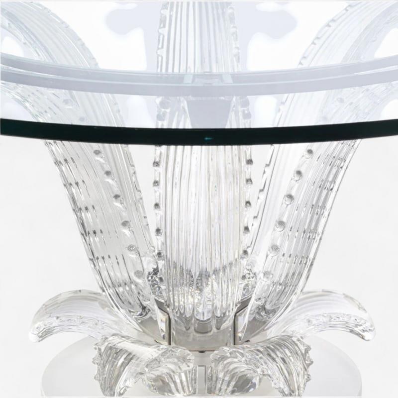 Lalique, Modern Cactus Center Table, Clear Crystal, 72" Glass, France, 1984 - 5