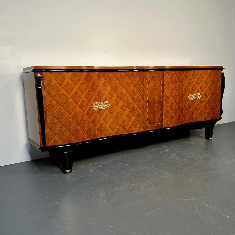 Large French Art Deco Marquetry Sideboard, Buffet, Rosewood, Walnut, Marquetry - 5