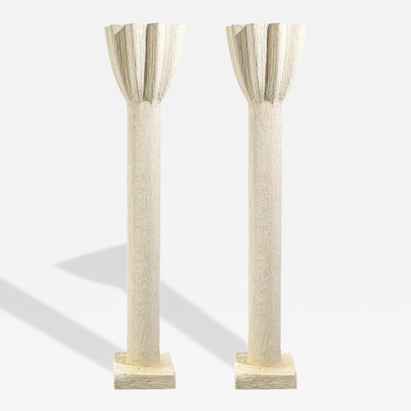 Jean-Michel Frank Style, Monumental Torchiere Lamps, Plaster, 20th c. - 2