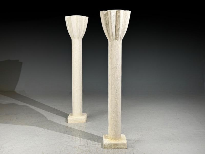 Jean-Michel Frank Style, Monumental Torchiere Lamps, Plaster, 20th c. - 3
