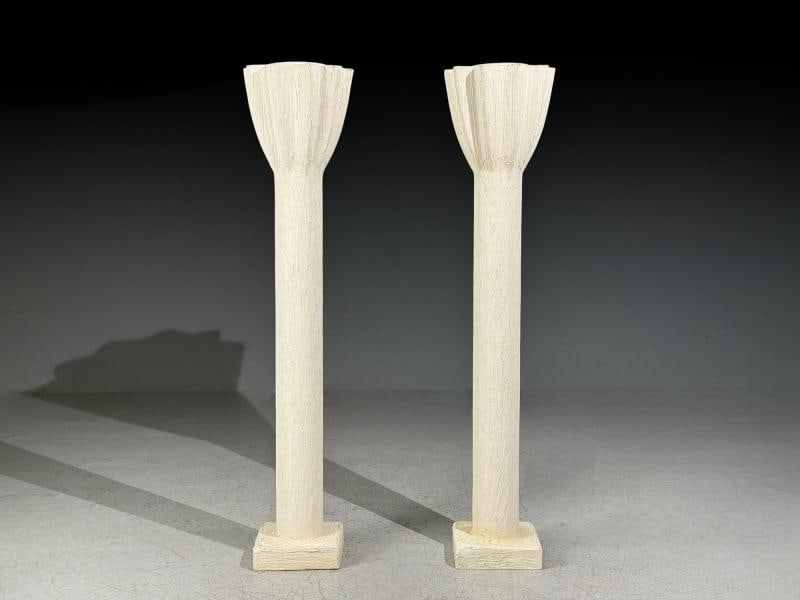 Jean-Michel Frank Style, Monumental Torchiere Lamps, Plaster, 20th c. - 4