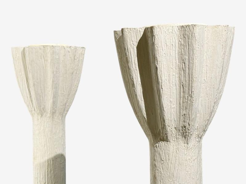 Jean-Michel Frank Style, Monumental Torchiere Lamps, Plaster, 20th c. - 5