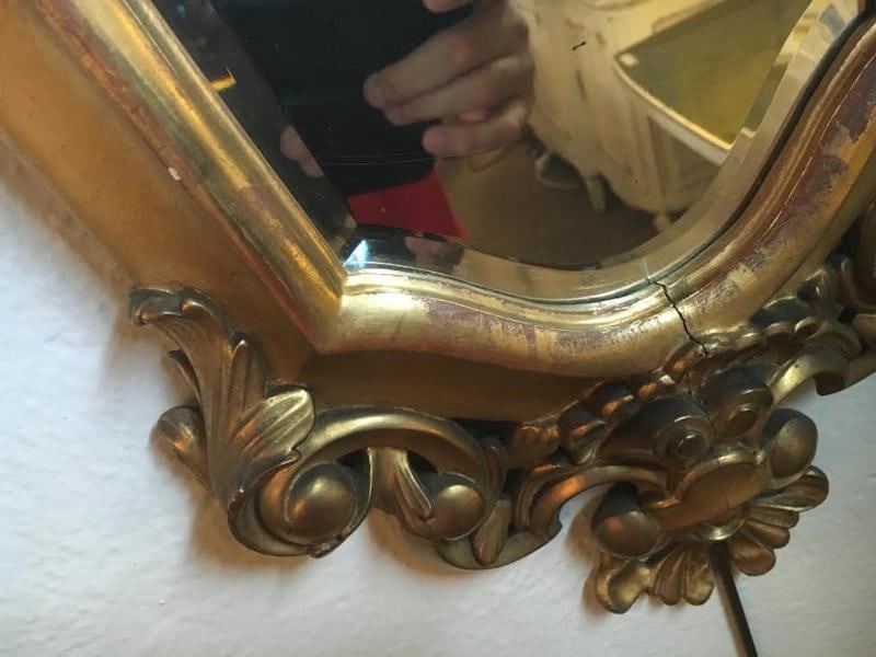 Pair of Italian Gilt Carved Mirrors - 6