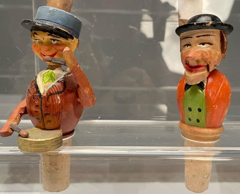 German, Cork Wine Stoppers, Hand Carved, Painted Wood, 19th/20th Century - 12