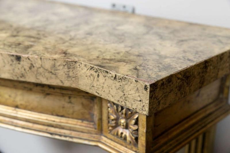 Faux Marble-Top Louis XV Style Console Table Attributed to Maison Jansen - 4