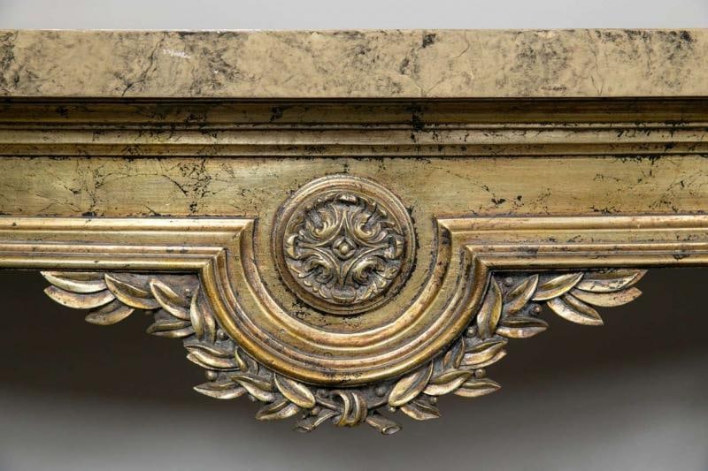Faux Marble-Top Louis XV Style Console Table Attributed to Maison Jansen - 7