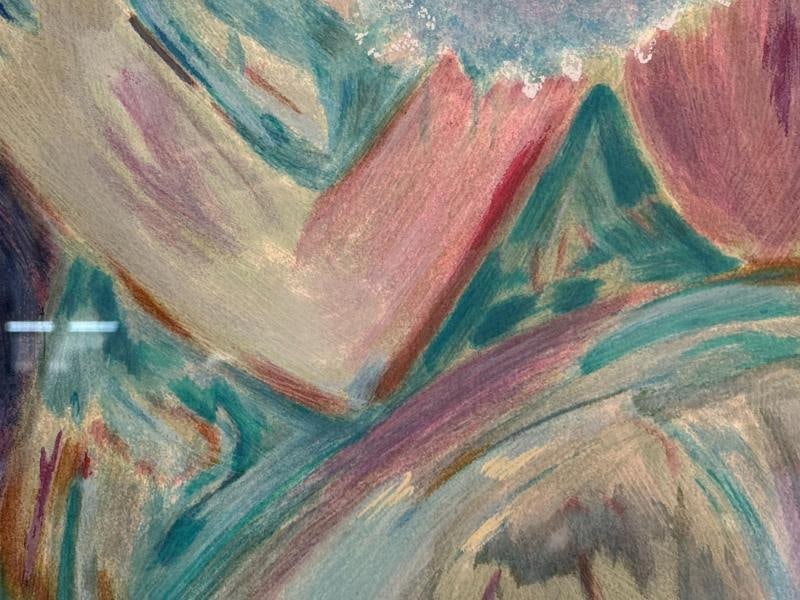 Barbara Wood, Art Deco, Monumental Oil on Paper, USA, 20th c. - 7