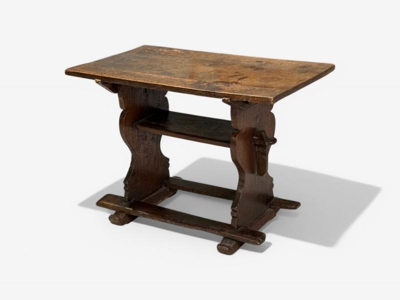 Flemish, Oak, Rustic Side or Console Table, Belgium, 17th C. - 5