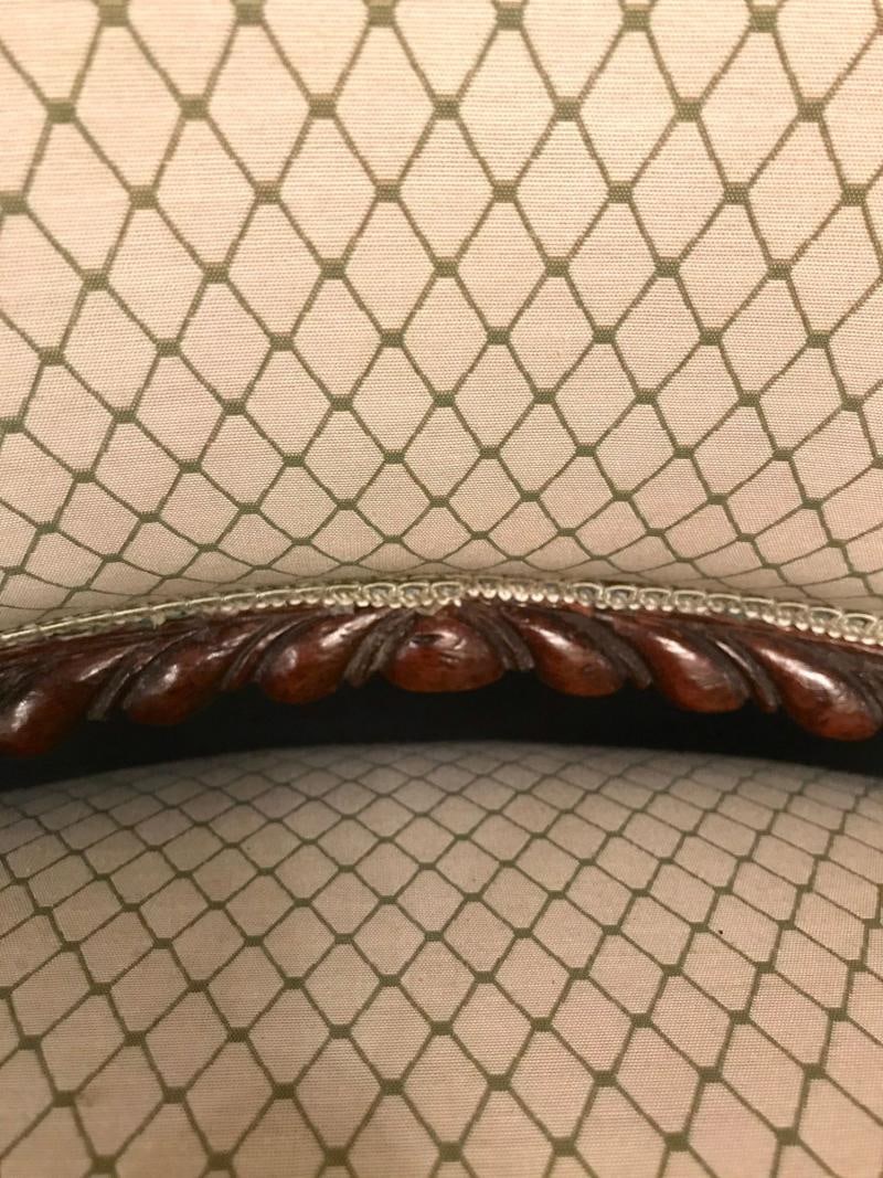Pair of Louis XV Style Walnut Fauteuils or Bergeres in a Scalamandre Fabric - 9