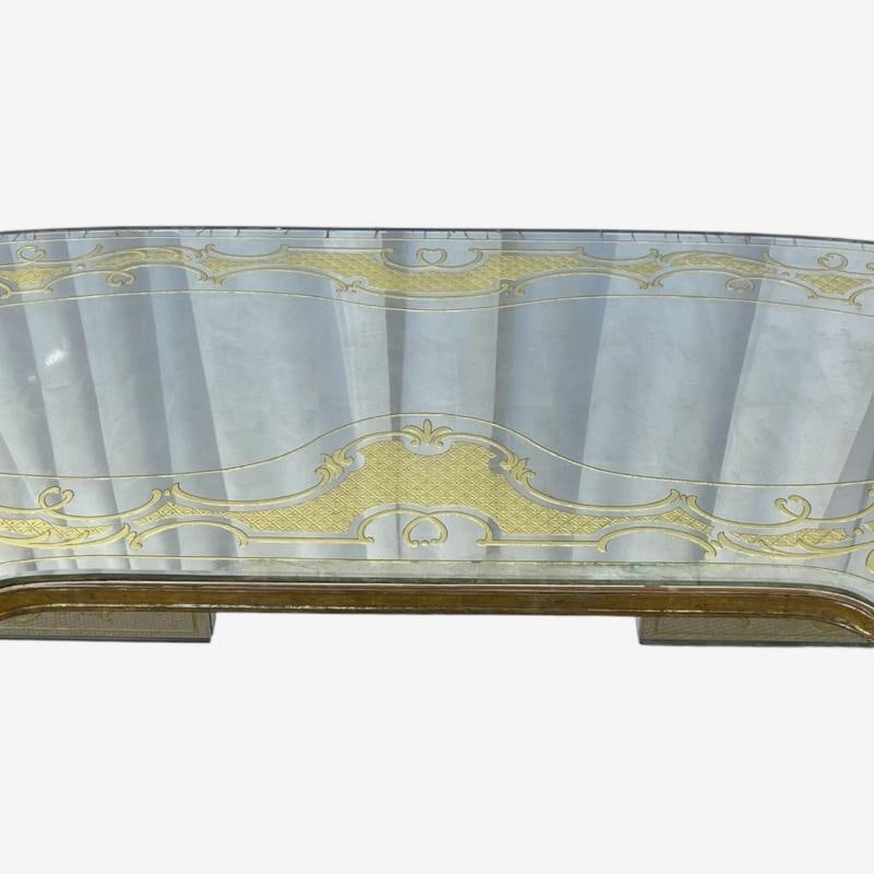 Maison Jansen, Hollywood Regency, Vanity, Eglomise Glass, Silver Leaf, 20th C. - 5