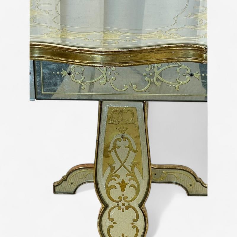 Maison Jansen, Hollywood Regency, Vanity, Eglomise Glass, Silver Leaf, 20th C. - 7