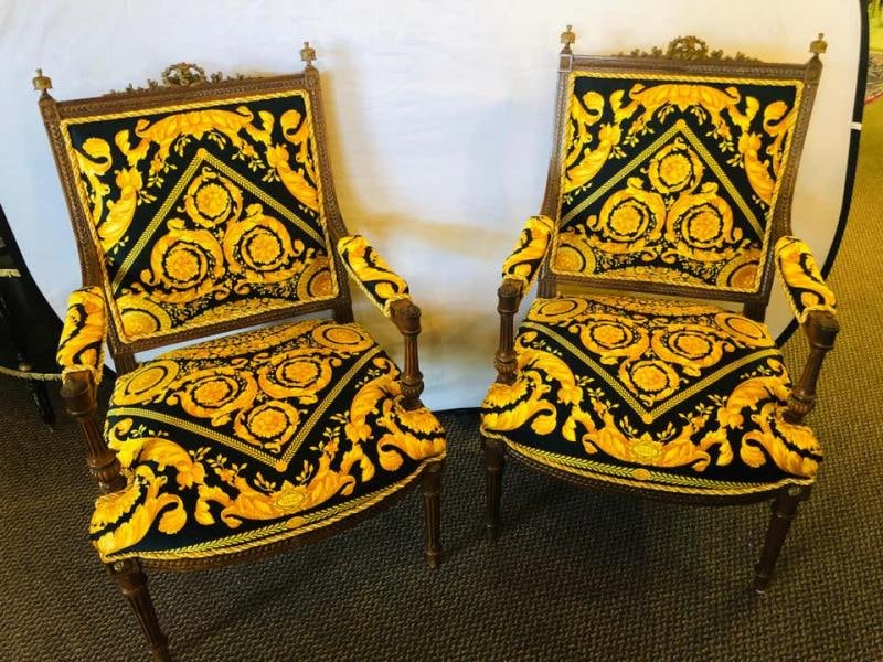 Pair of 19th-20th Century Louis XVI Style Carved Armchairs - 2