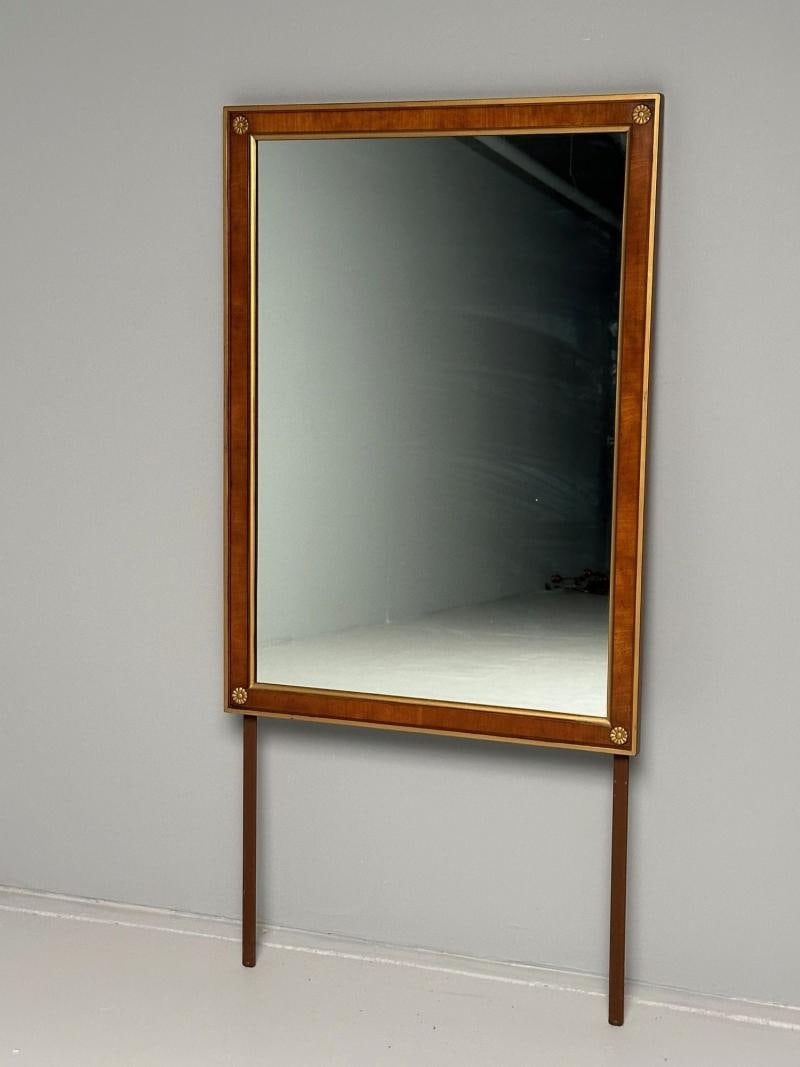 Walnut Bronze Mounted Hollywood Regency Wall or Dresser, Console Mirror - 5