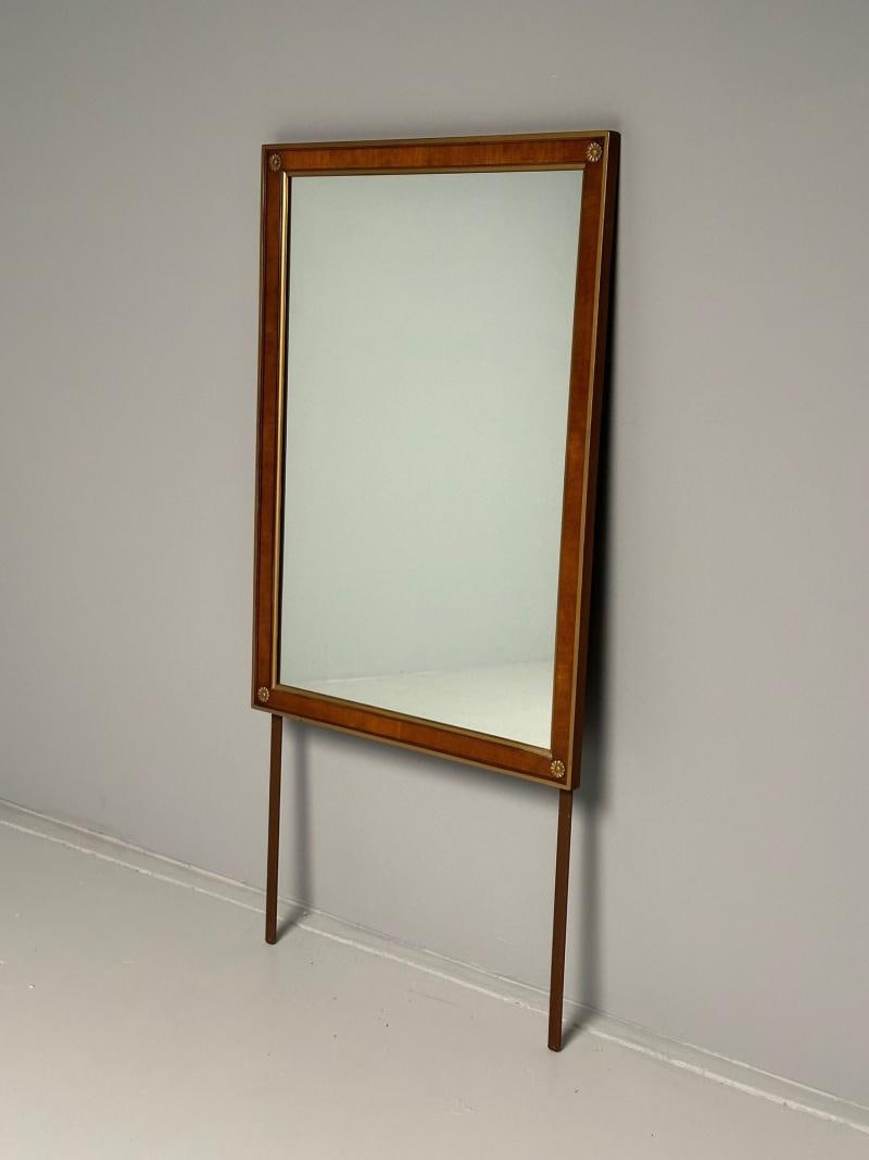 Walnut Bronze Mounted Hollywood Regency Wall or Dresser, Console Mirror - 6