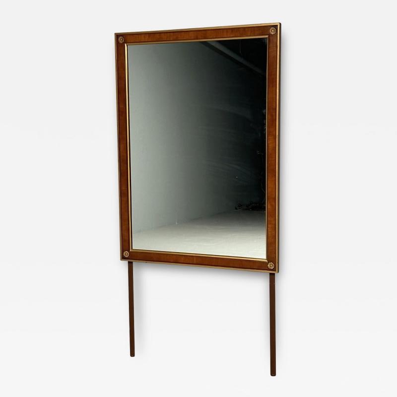 Walnut Bronze Mounted Hollywood Regency Wall or Dresser, Console Mirror - 8