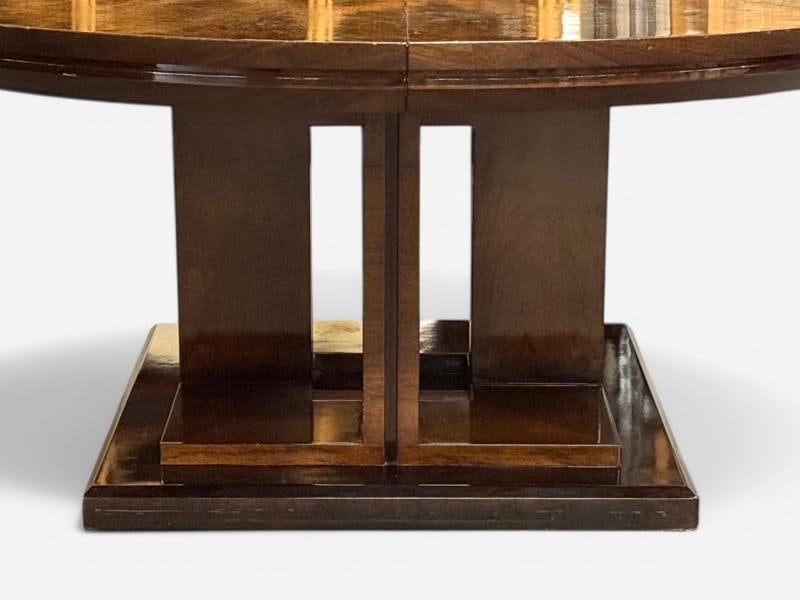 Art Deco Style, Sunburst Mahogany, Lacquer, Dining Table, Center Table, 20th C. - 4