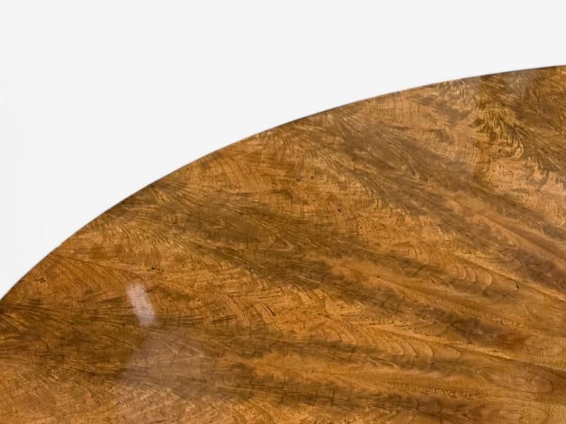 Art Deco Style, Sunburst Mahogany, Lacquer, Dining Table, Center Table, 20th C. - 8