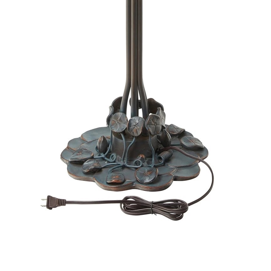 32"H Wisteria Tiffany-Style Stained Glass Table Lamp - 3