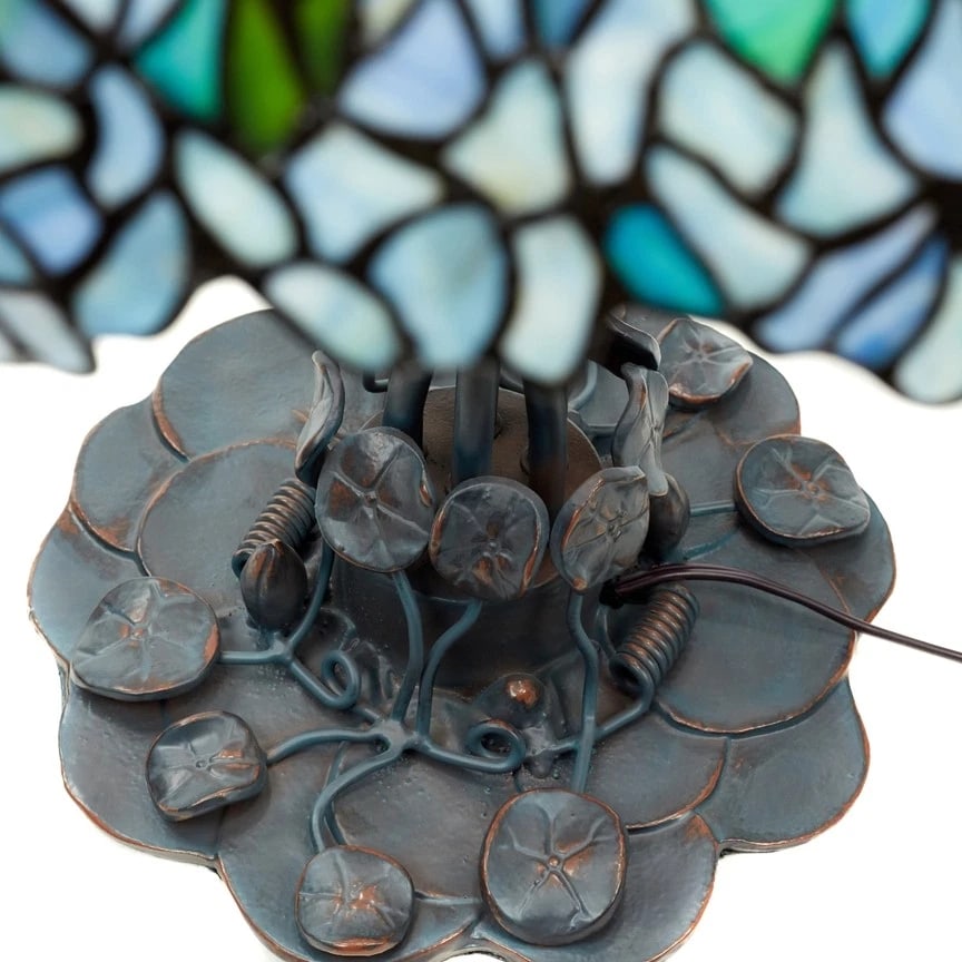 32"H Wisteria Tiffany-Style Stained Glass Table Lamp - 5