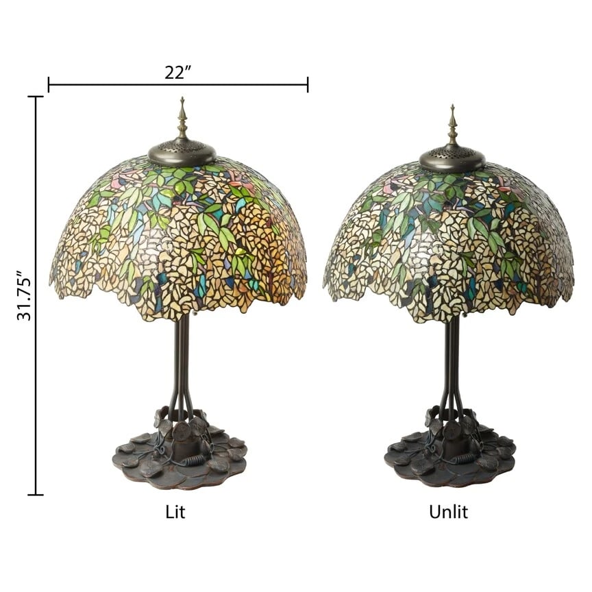 31.75"H Laburnum Stained Glass Table Lamp - 13