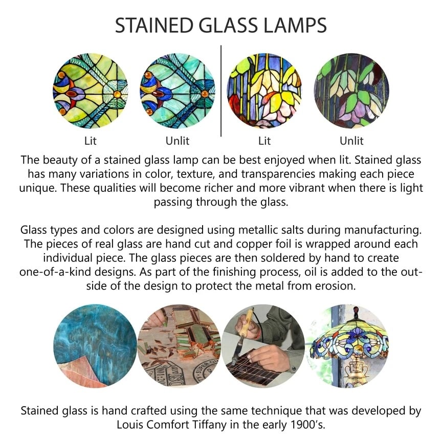 31.75"H Laburnum Stained Glass Table Lamp - 14