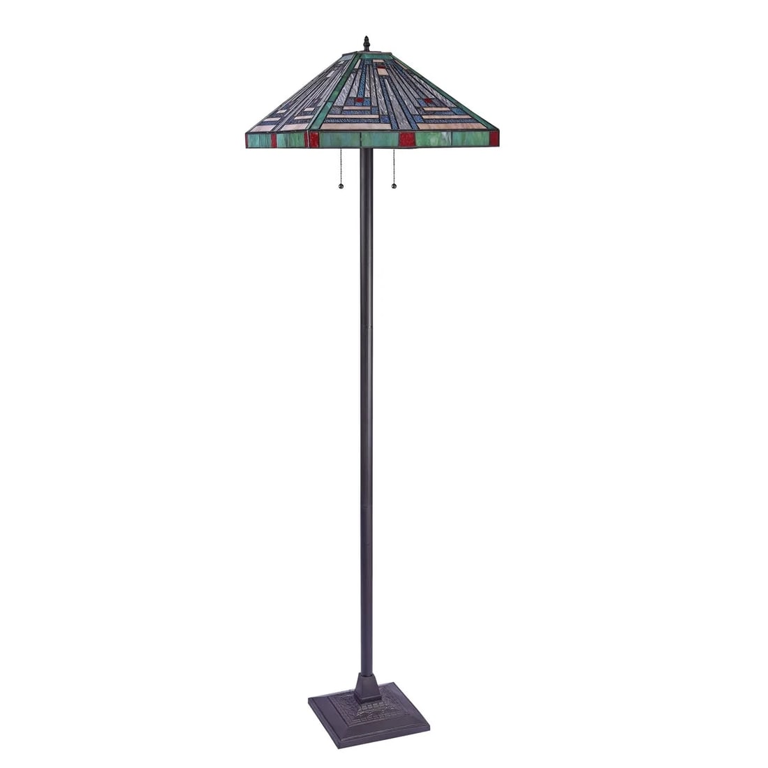 65.6" Stained Glass Mission Floor Lamp - 2