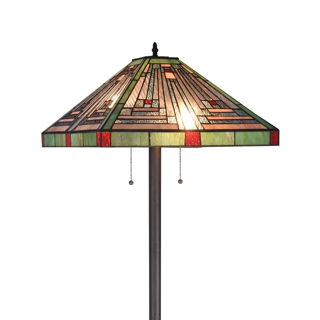65.6" Stained Glass Mission Floor Lamp - 3