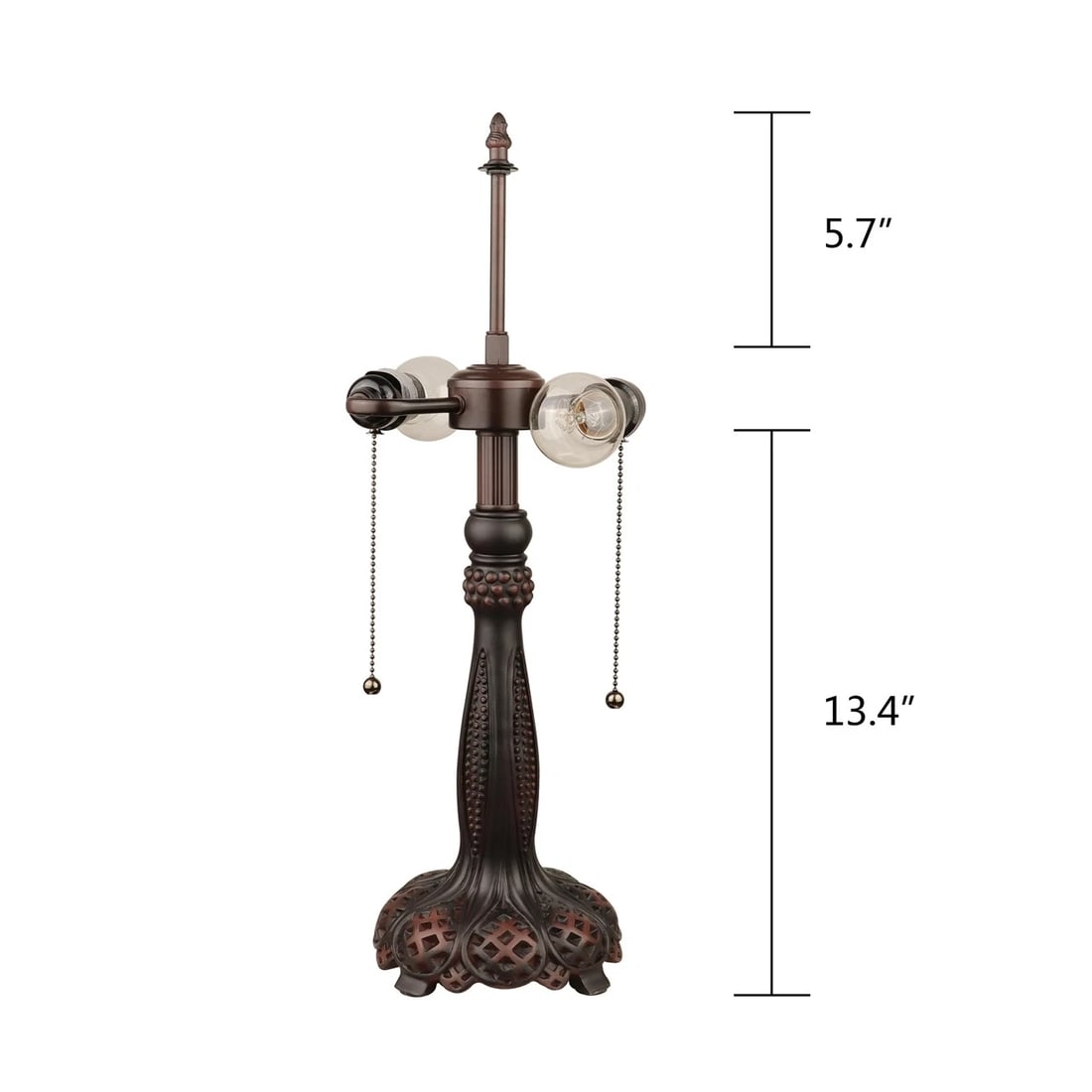 21" Blue Stained Glass Dragonfly Table Lamp - 7