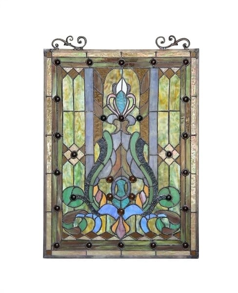 25" Stained Glass Hanging Window Pane Suncatcher - 2