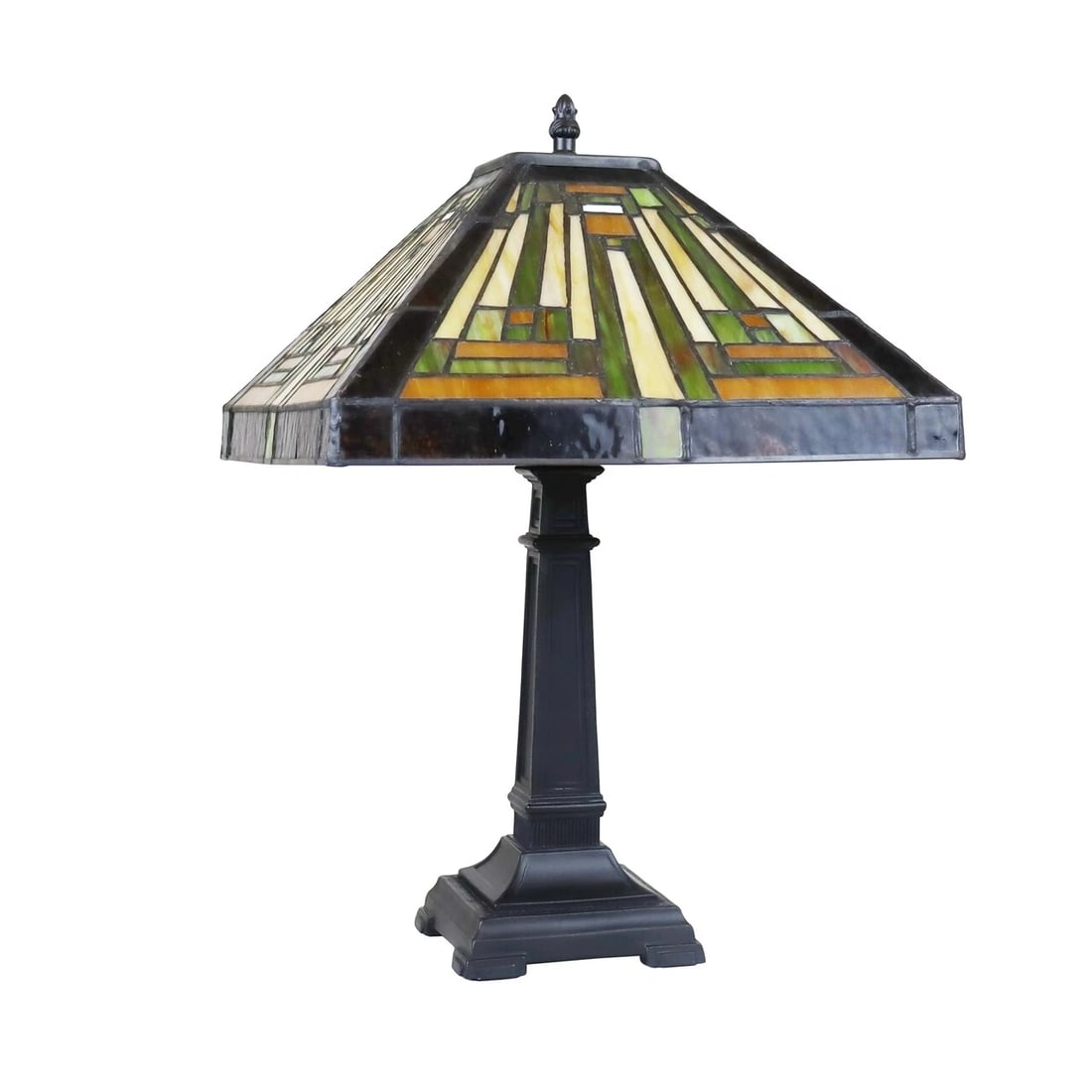 16.8" 1 light Stained Glass Mission Table Lamp - 2