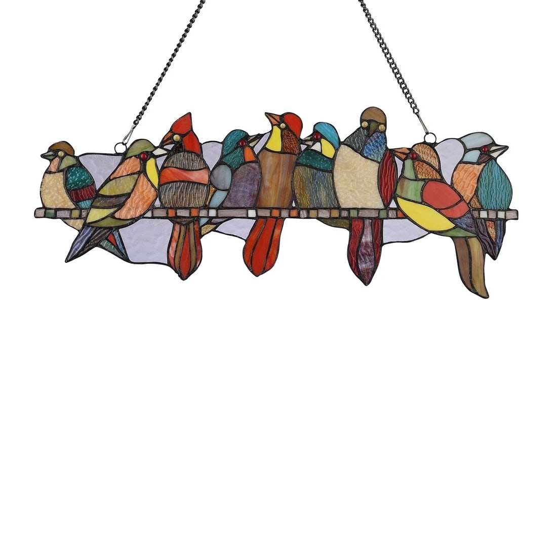 23.7" Song Bird Stained Glass Window Hanging Panel Suncatcher - 2