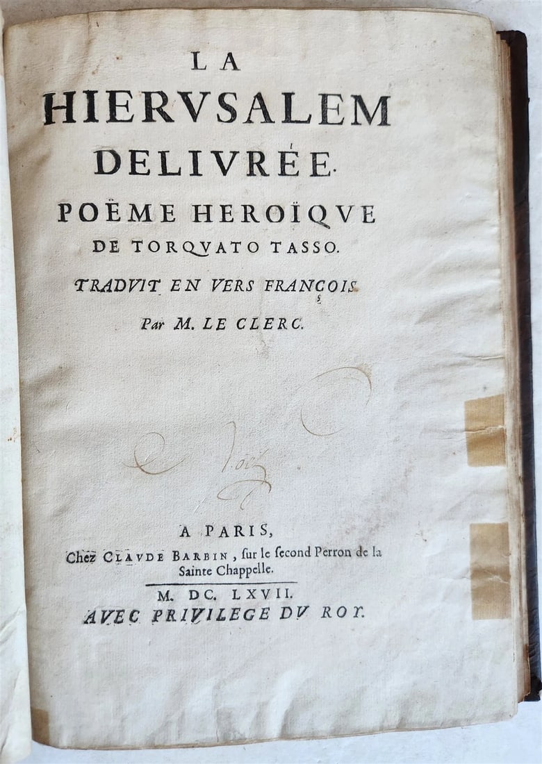 1667 JERUSALEM DELIVERED by TORQUATO TASSO antique ILLUSTRATED - 3
