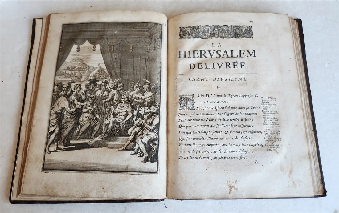 1667 JERUSALEM DELIVERED by TORQUATO TASSO antique ILLUSTRATED - 7