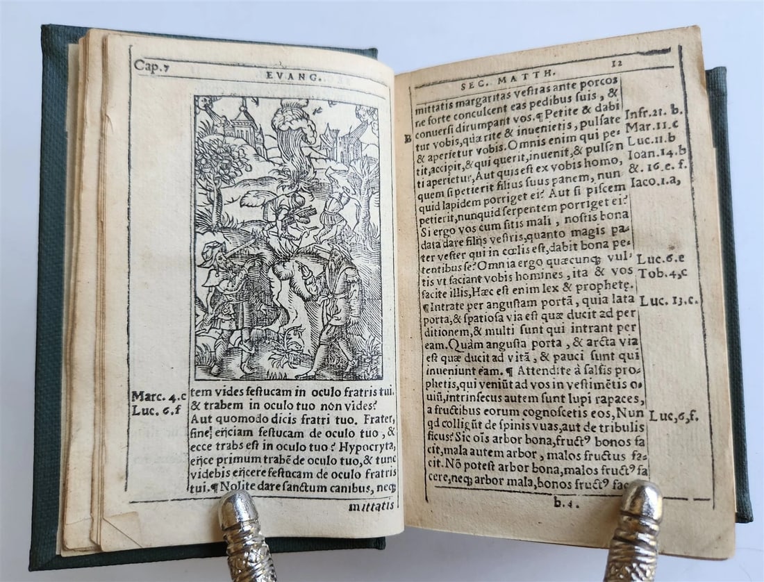 1542 BIBLE in LATIN ILLUSTRATED by Sebald Beham antique RARE POCKET SIZE BIBLIA - 7