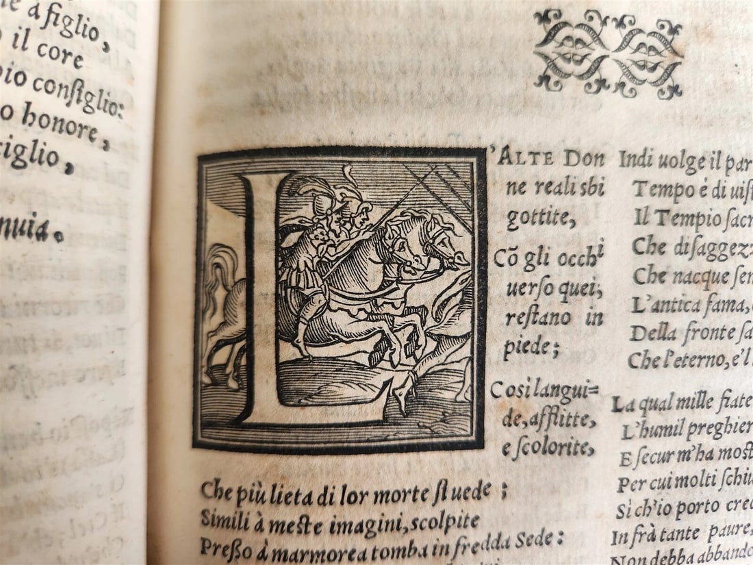1570 La Avarchide del s. Luigi Alamanni POETRY antique VELLUM BOUND 16th CENTURY - 7
