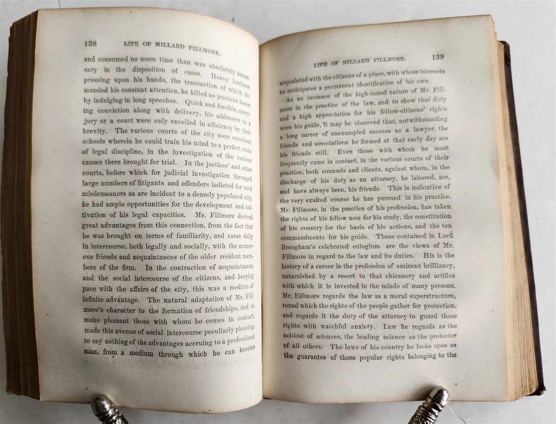 1856 THE LIFE & PUBLIC SERVICES of MILLARD FILLMORE by W.BARRE antique AMERICANA - 4