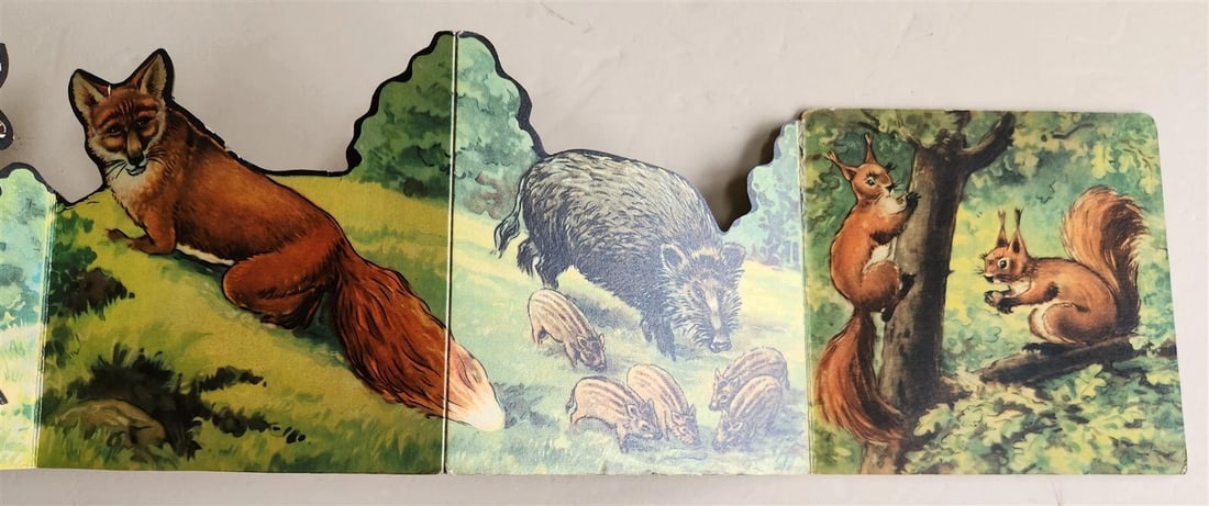 1950s antique ILLUSTRATED CHILDREN BOOK tiere der heimat ANIMALS of the HOMELAND - 7