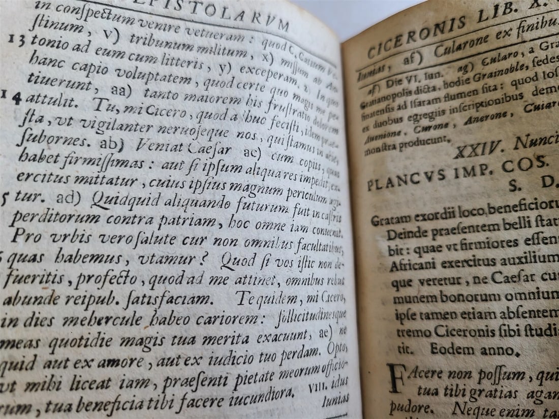 1739 CICERO EPISTOLARUM ad DIVERSOS antique M. TULLII CICERONIS - 7