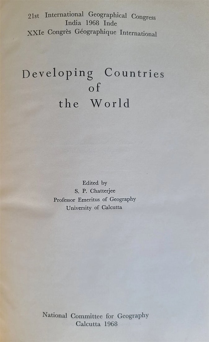 1968 DEVELOPING COUNTRIES OF THE WORLD vintage 21st GEOGRAPHICAL CONGRESS INDIA - 2