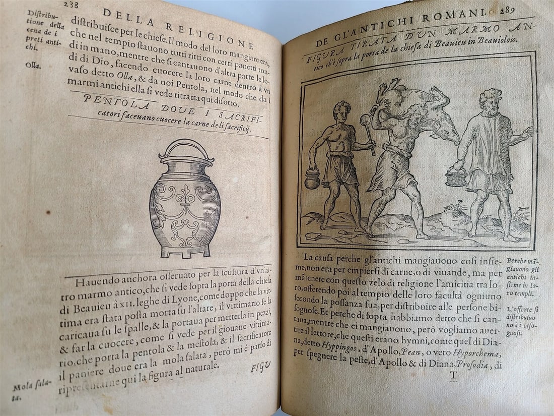 1571 DISCOURSE on ANCIENT RELIGION of ROMANS antique ILLUSTRATED - 3