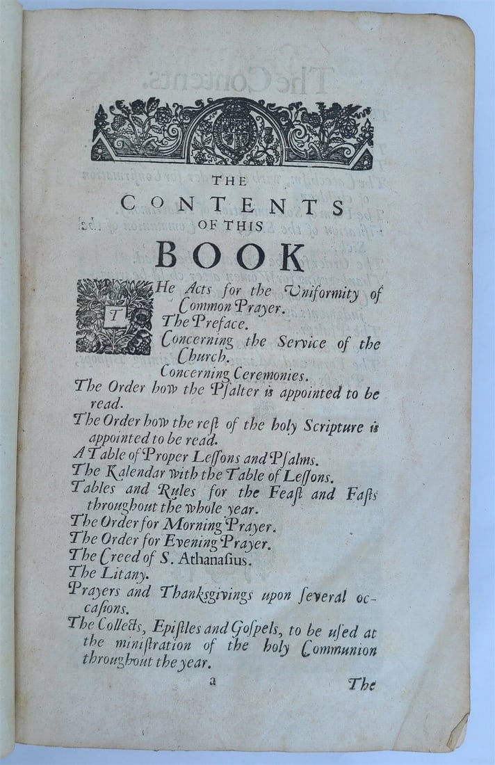 1669 BOOK of COMMON PRAYER w/ 1672 PSALTER antique FOLIO in ENGLISH rare - 7
