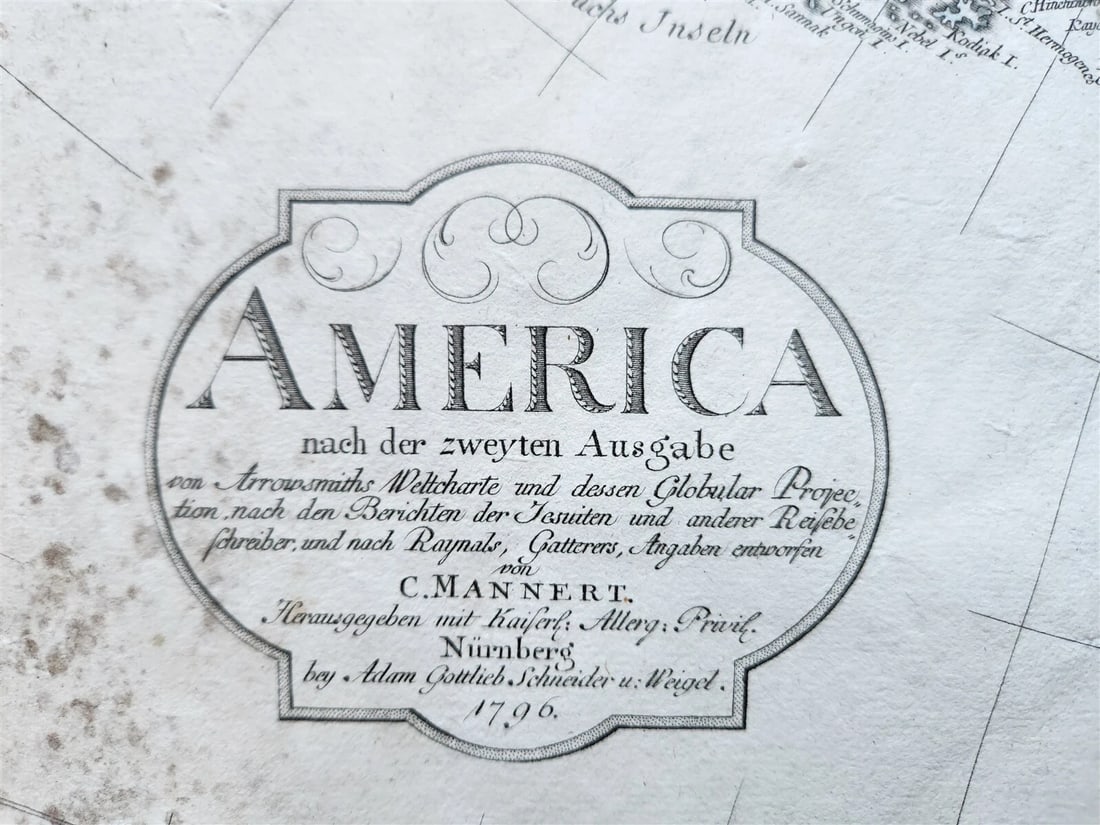 1796 MAP of NORTH AMERICA antique 21.5 by 26 - 2