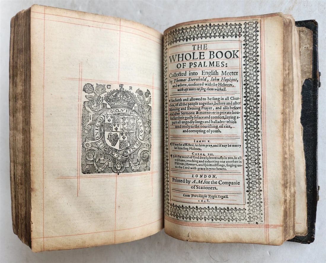 1648 BIBLE in ENGLISH antique Old & New Testament LONDON ILLUSTRATED 114 PLATES - 4