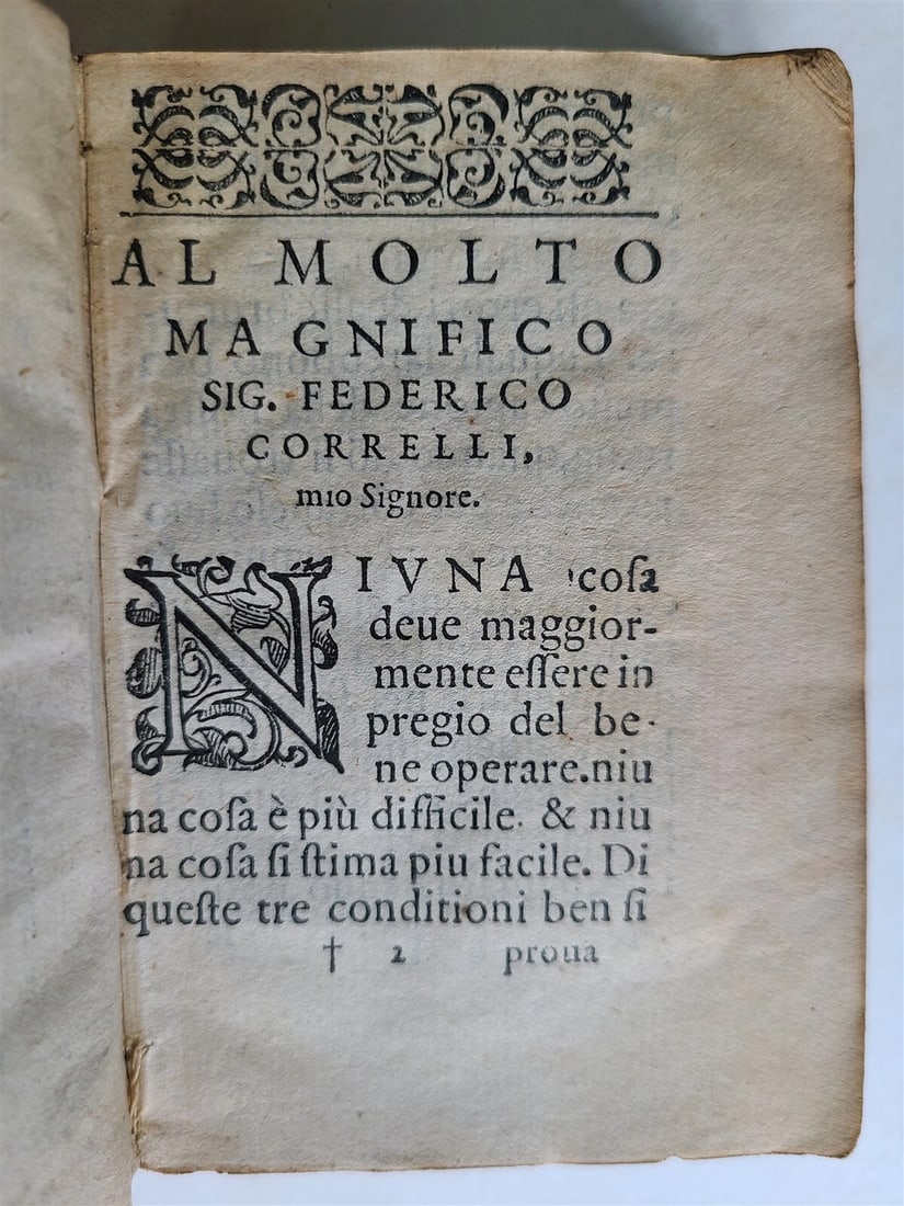 1586 ARTE DE SEVIRE A DIO antique in ITALIAN vellum binding - 3