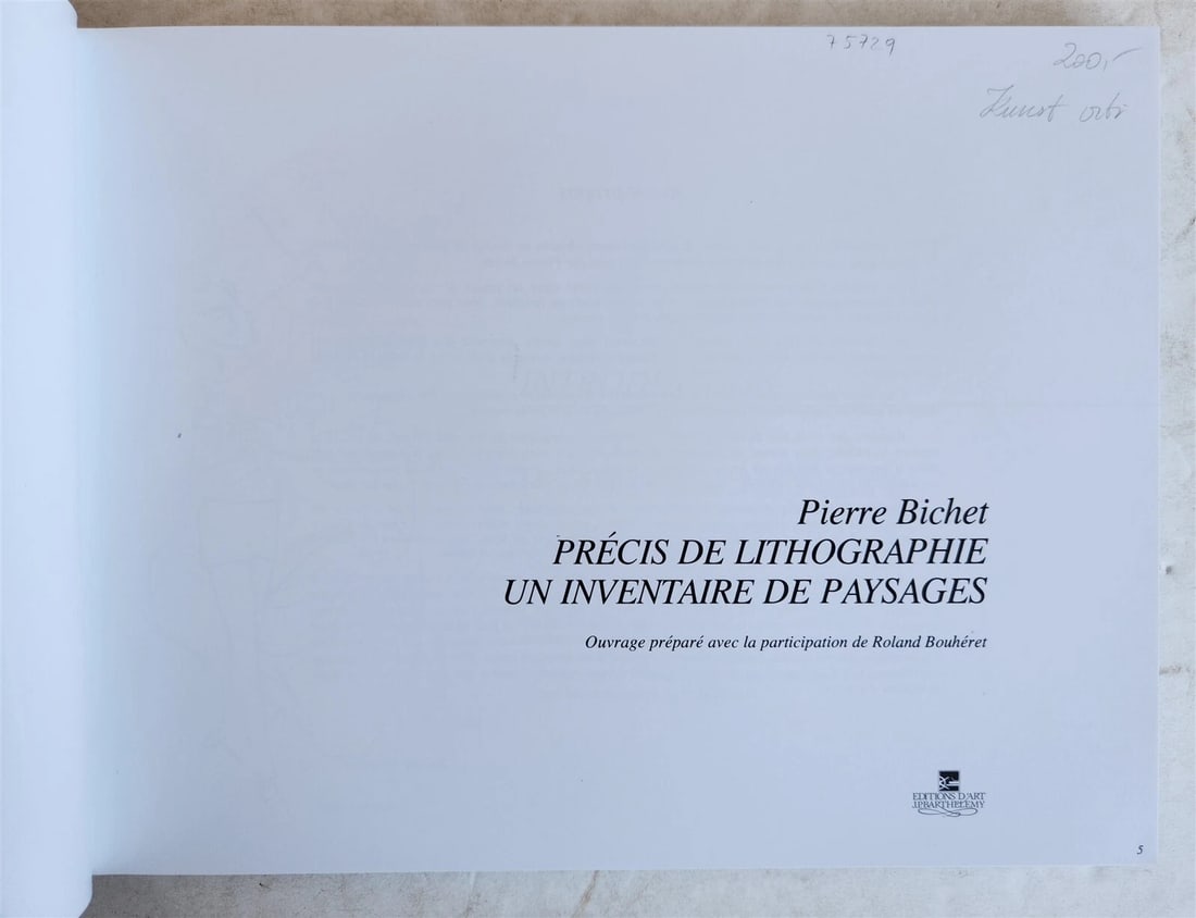 1987 LANDSCAPE LITHOGRAPHS by PIERRE BICHET vintage ART folio ALBUM in FRENCH - 2