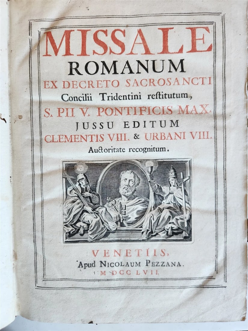 1757 MISSALE ROMANUM antique FOLIO - 2